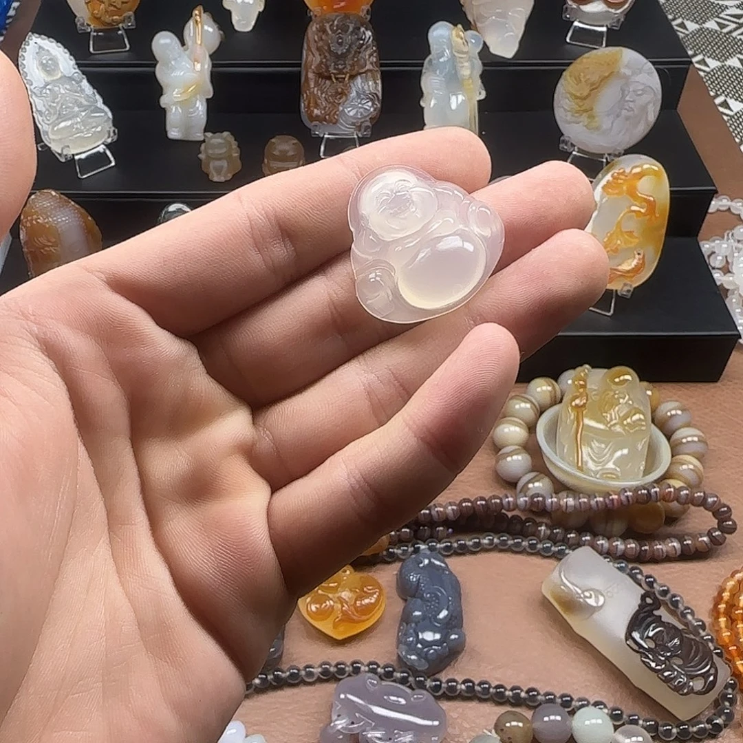 玛瑙/玉髓未镶嵌吊坠(不含链)