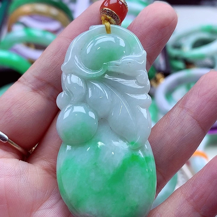 翡翠银S925镶嵌颈饰翡翠