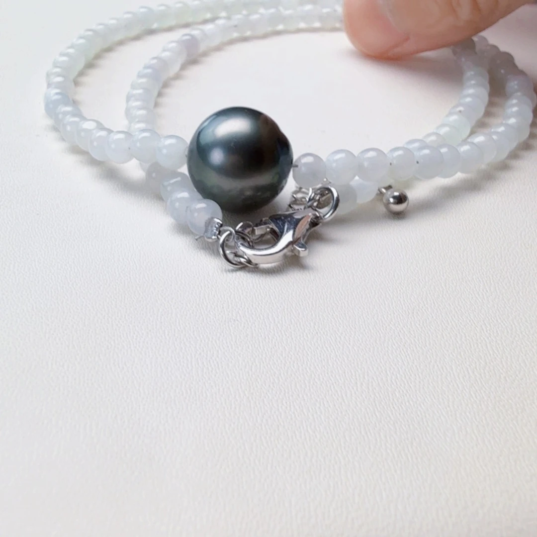 颈饰银S925镶嵌海水珍珠