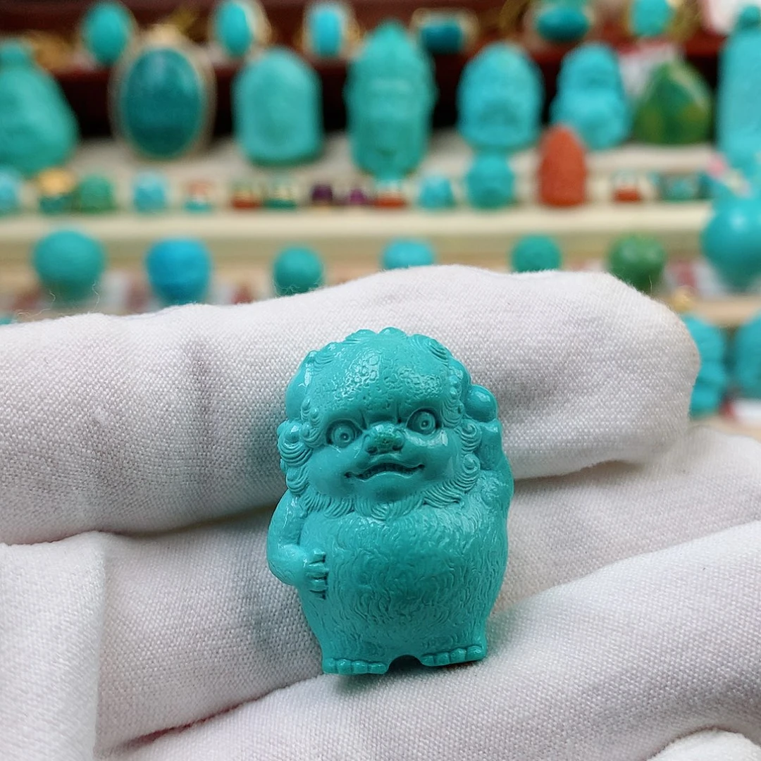 未镶嵌绿松石小萌兽
