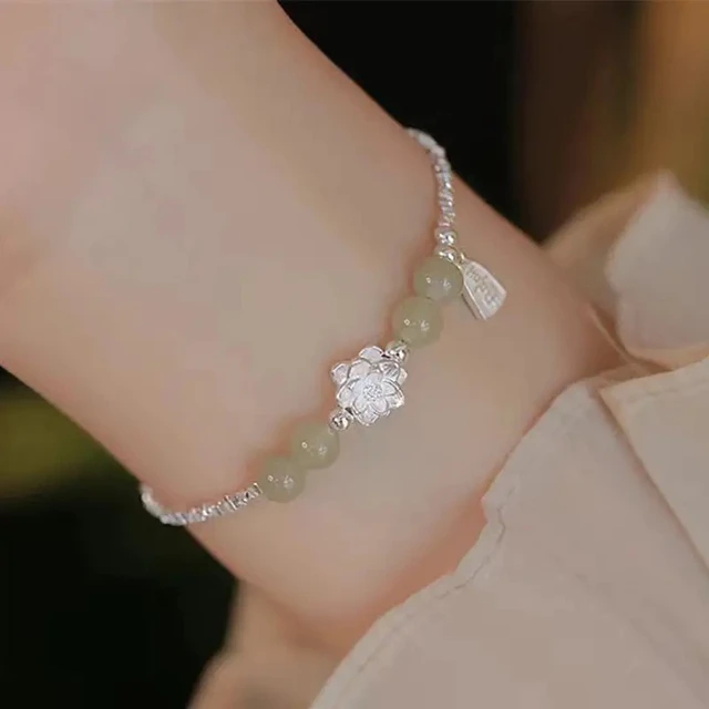 老凤祥足银碎银子999纯银手链女款轻奢小众精致爱心手环足银手饰2