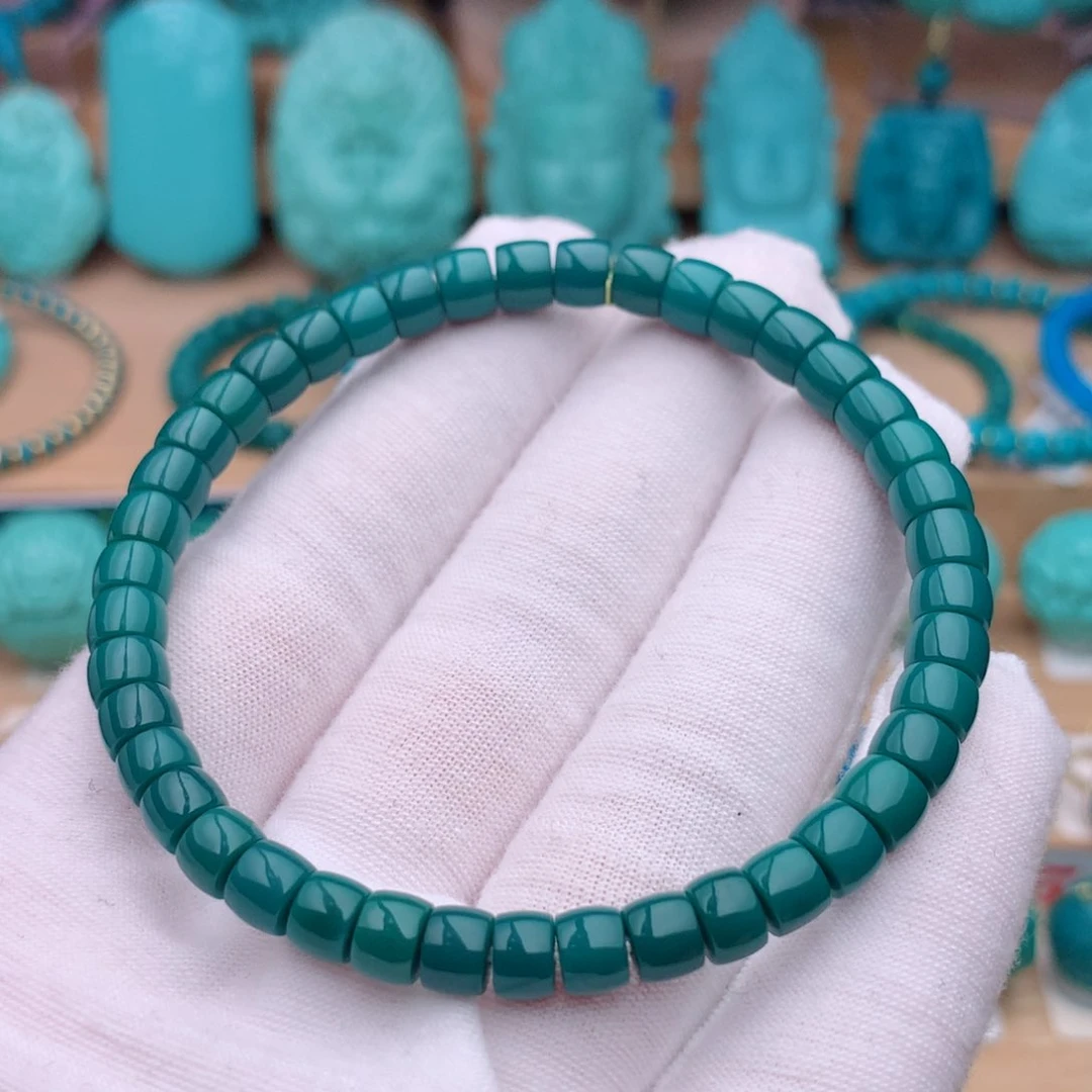 未镶嵌绿松石珠宝奇石6mm