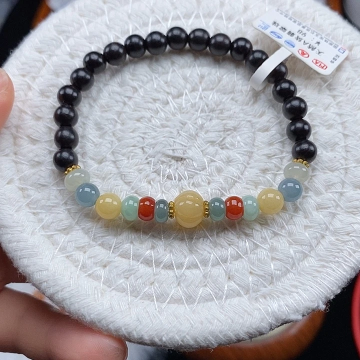 翡翠未镶嵌手串卡6.3mm 无鉴赏12