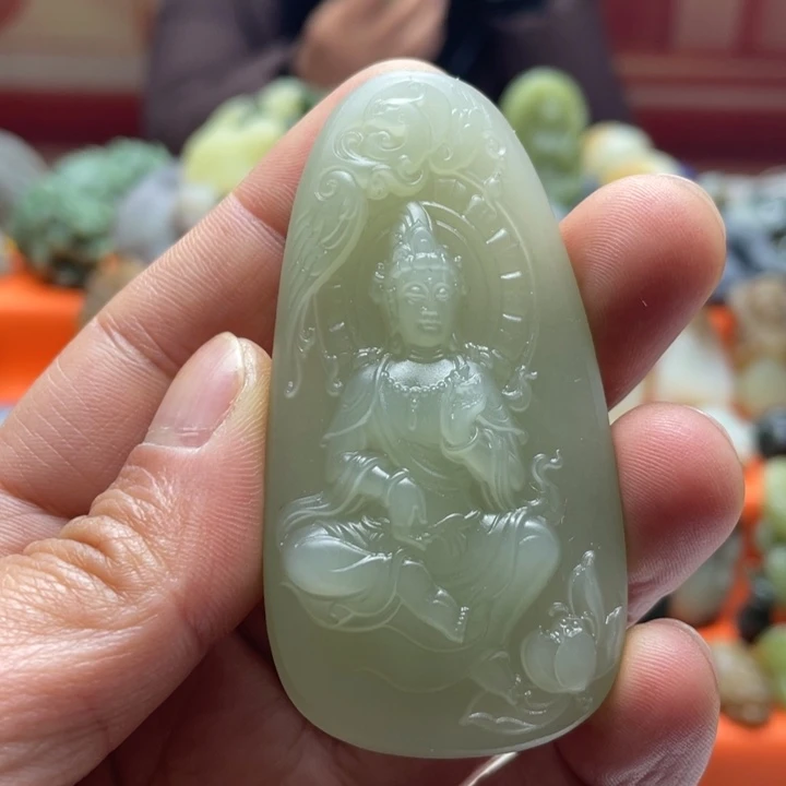 和田玉未镶嵌挂件