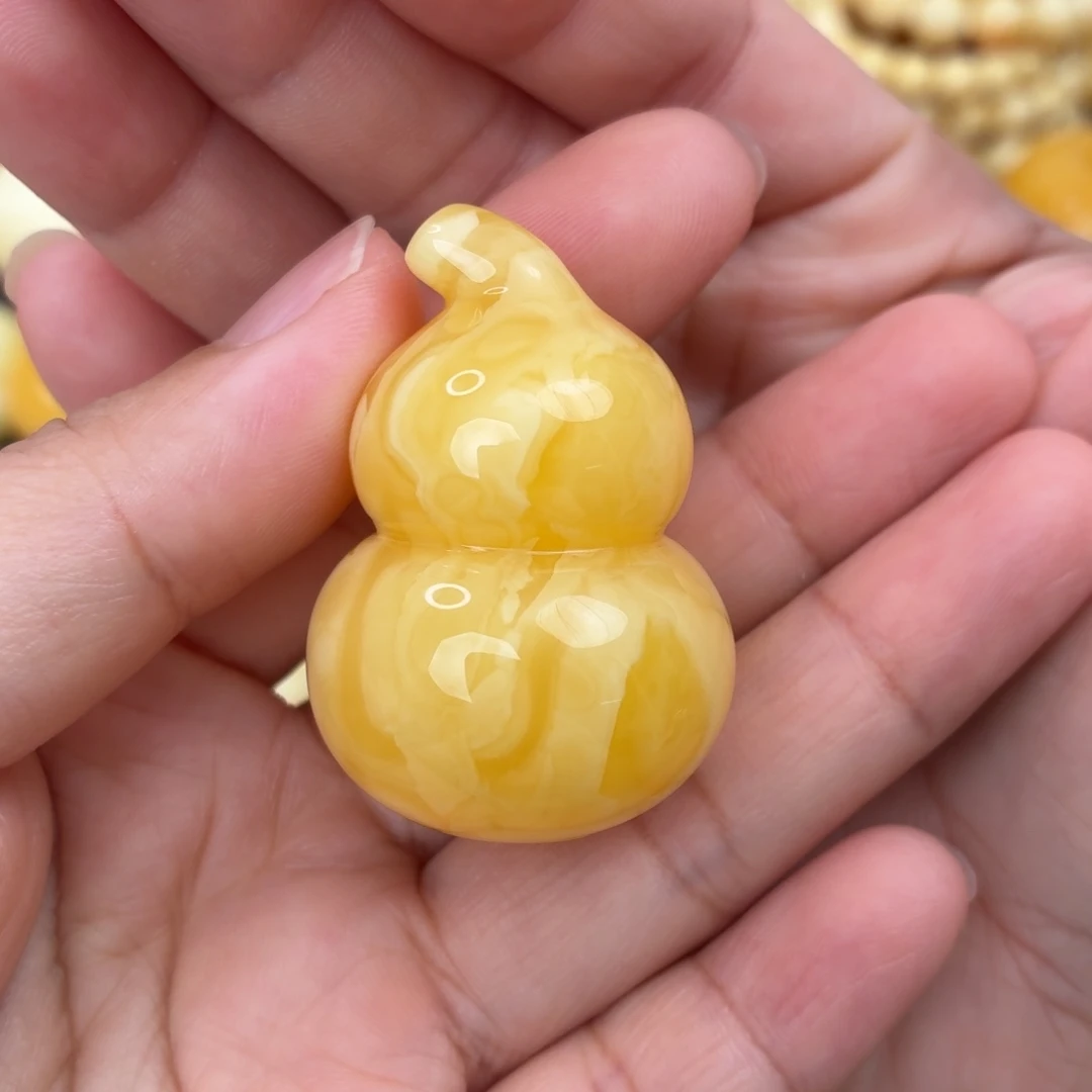 蜜蜡未镶嵌裸石葫芦
