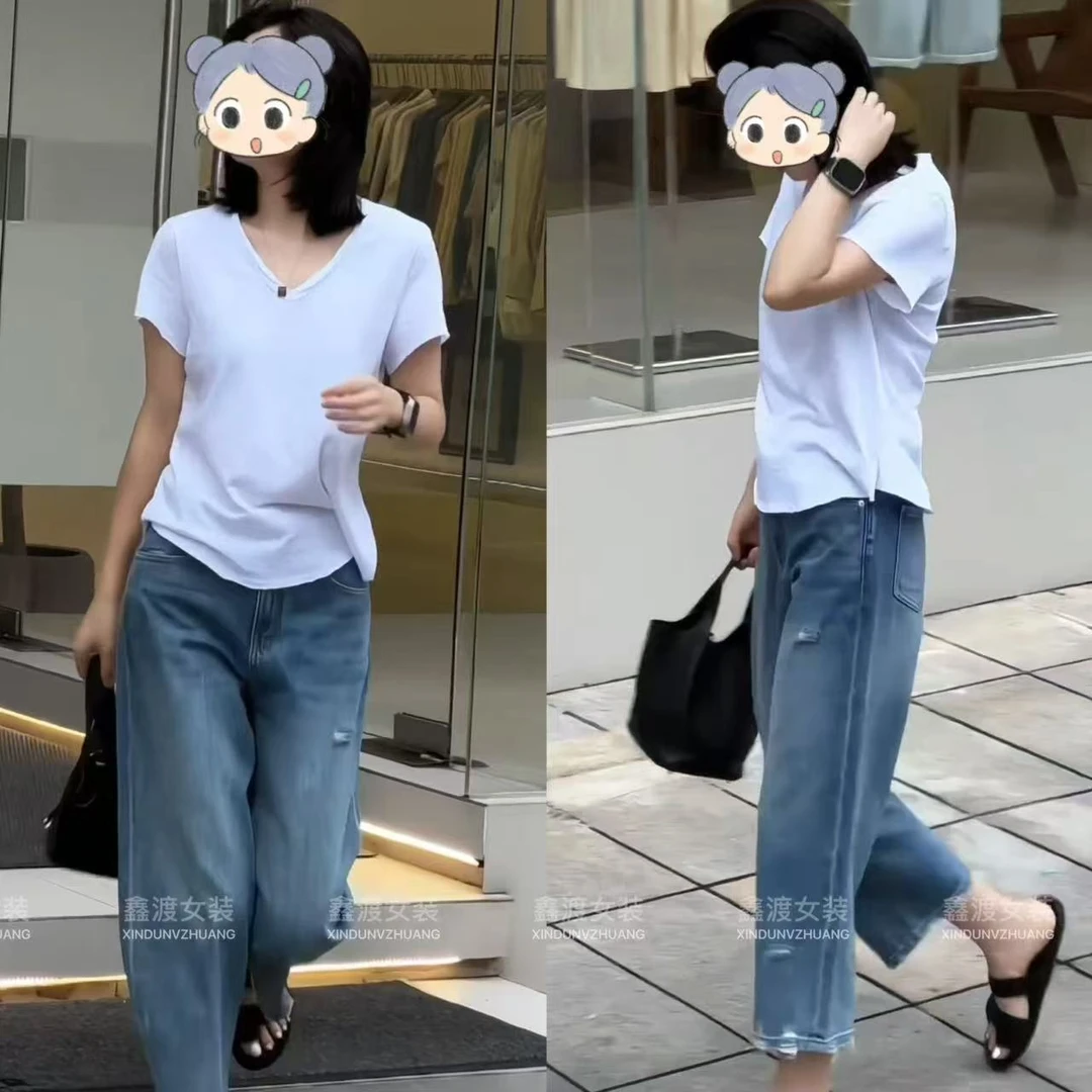 2025夏季新款时尚显瘦气质女士网红洋气两件套百搭款D9756