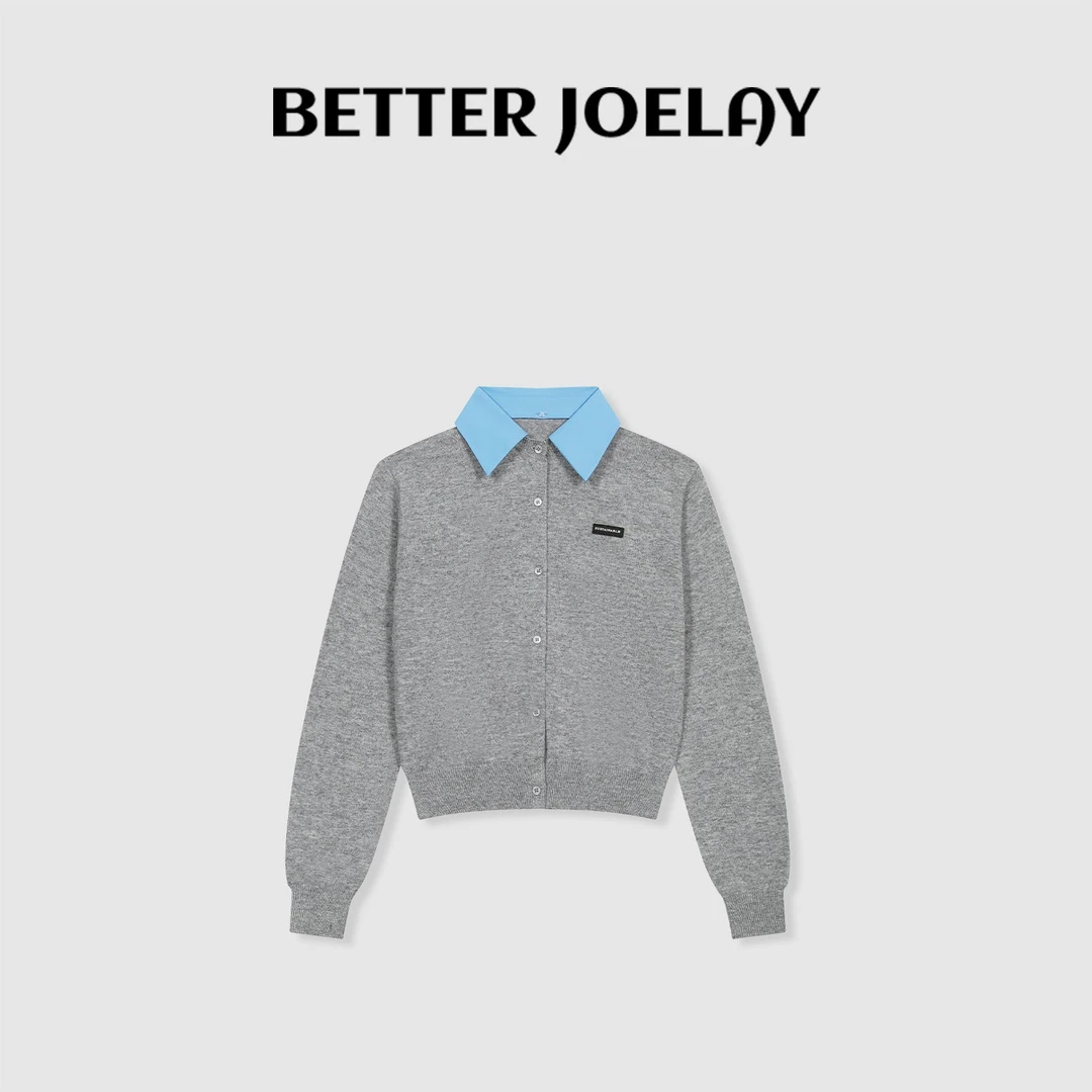 BETTER JOELAY-【动力青春】时尚简约针织开衫洋气ins慵懒风SDL6858