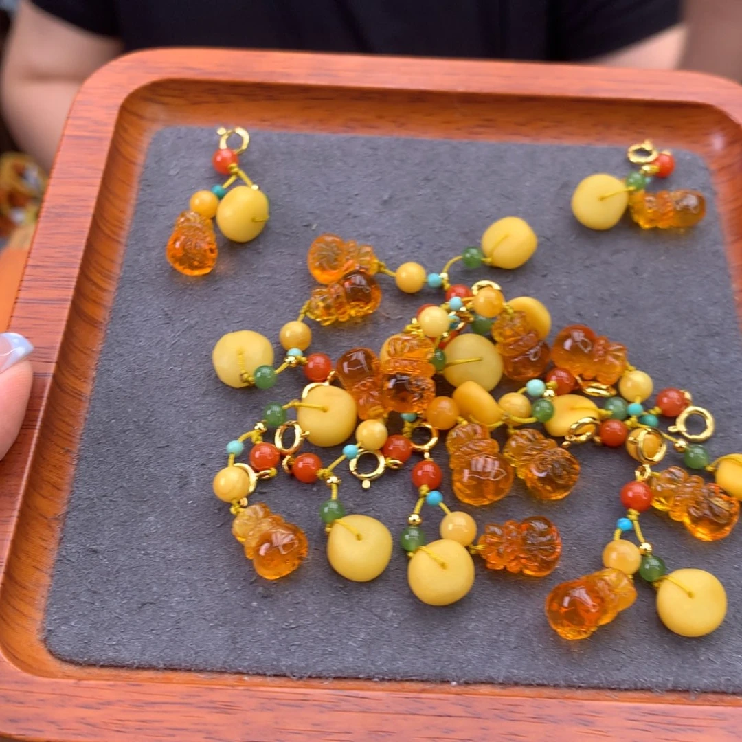 未镶嵌吊坠(不含链)琥珀多样性发一