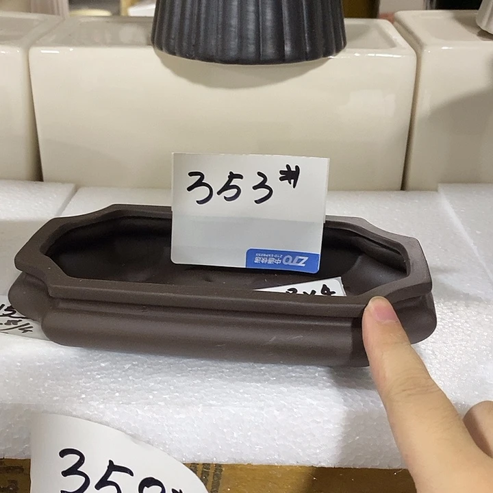 紫砂花盆多肉瑕疵盆有孔。