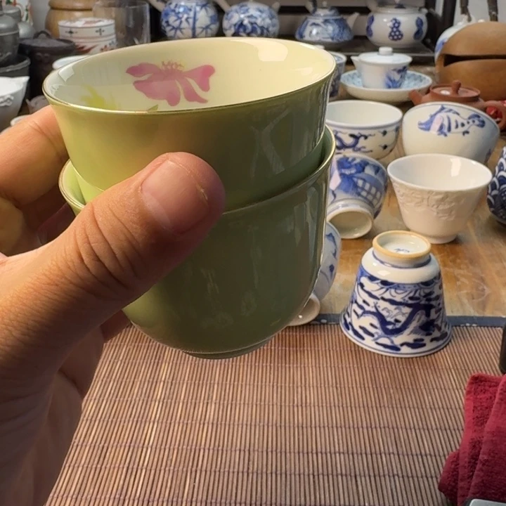 青花瓷器杯子茶具