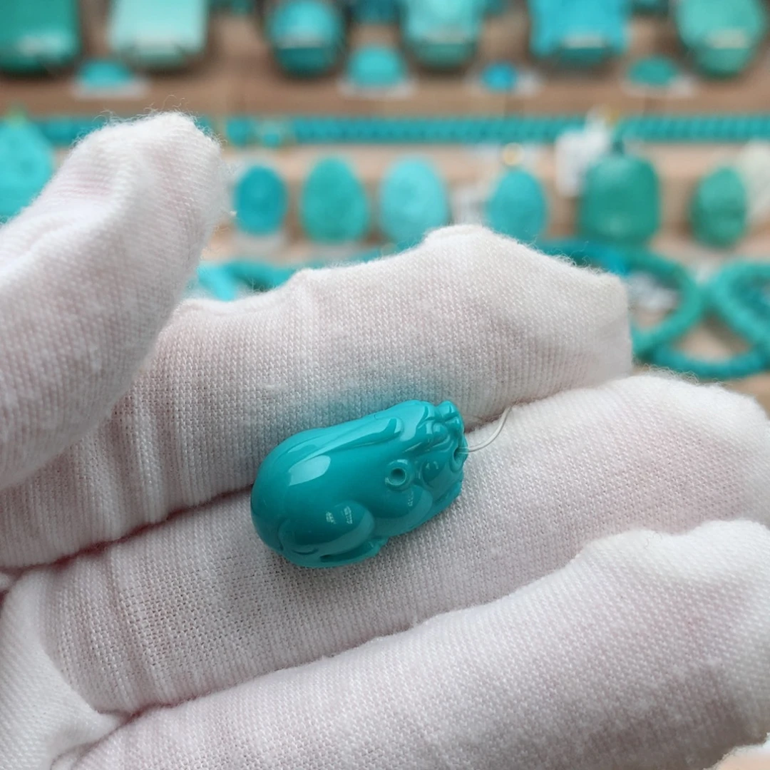 未镶嵌绿松石珠宝奇石19.4mm