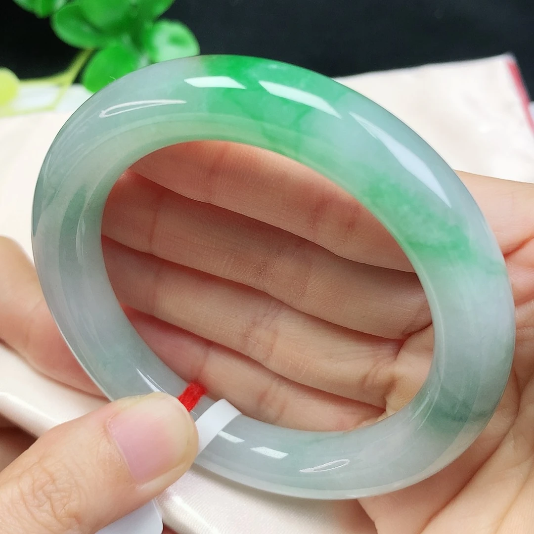 未镶嵌手镯翡翠54.7圈口胖圆包容598