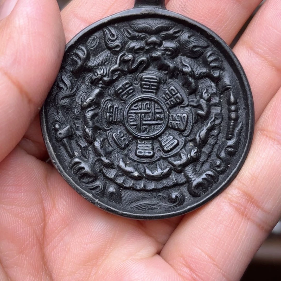 雄*铜星月菩提吊坠项链