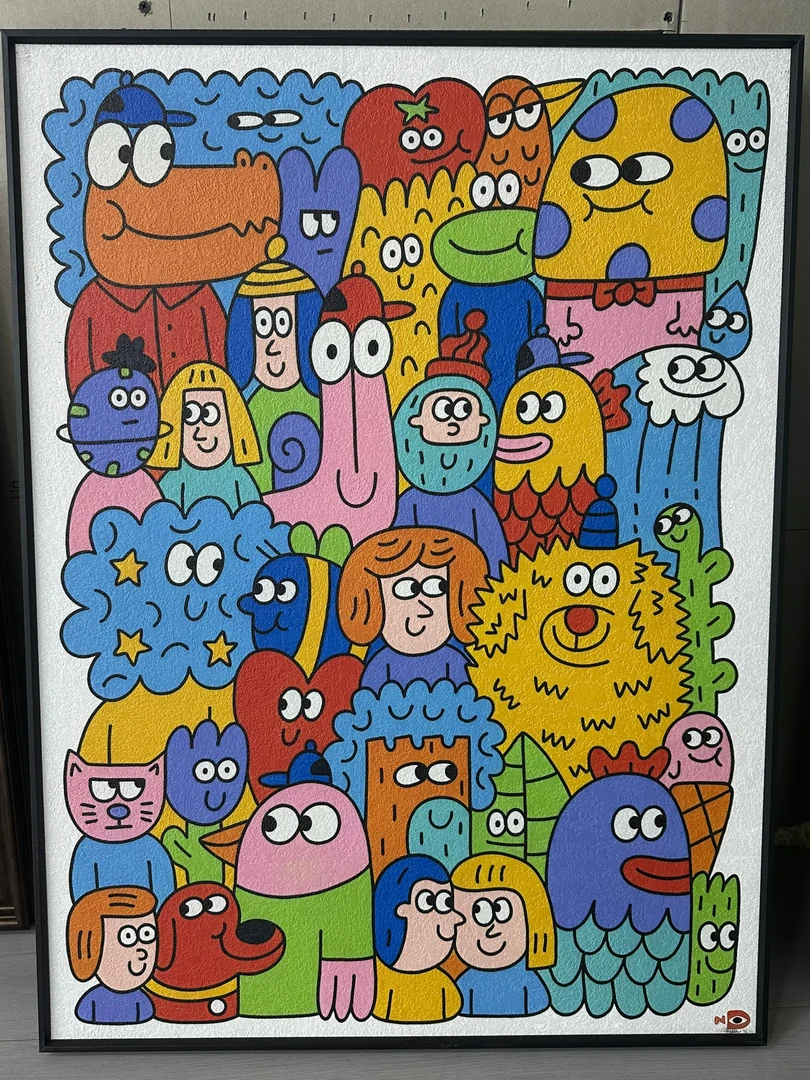 多巴胺ins餐厅装饰画趣味卡通背景挂画小众艺术客厅卧室壁画S08