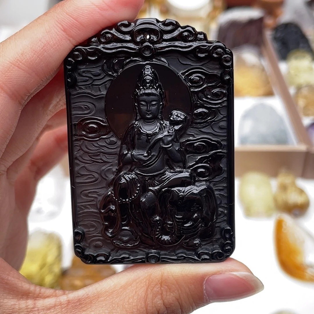 水晶颈饰未镶嵌定制吊坠普贤