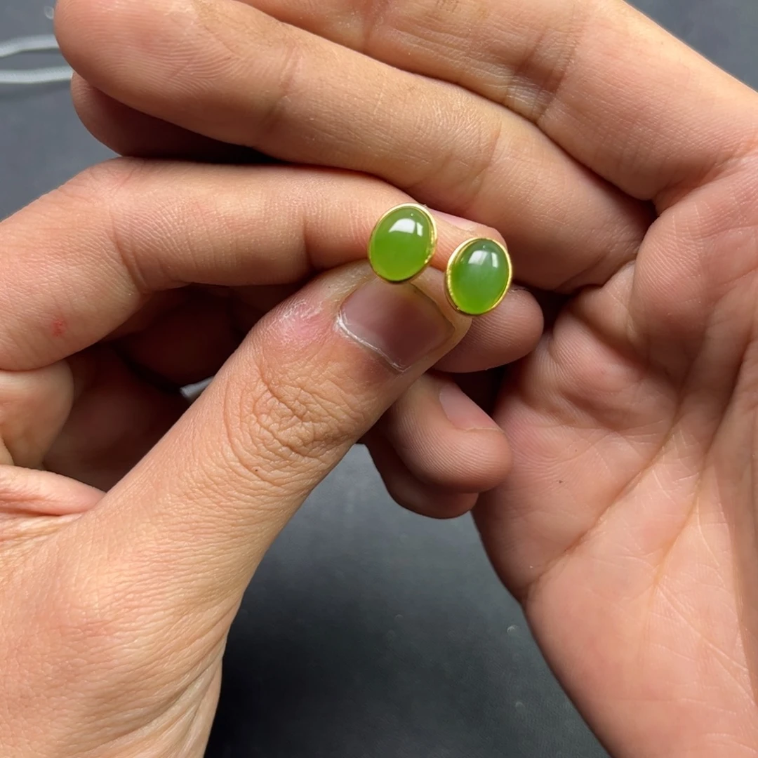 和田玉颈饰银S925镶嵌多样性拍一发一俄罗斯碧玉