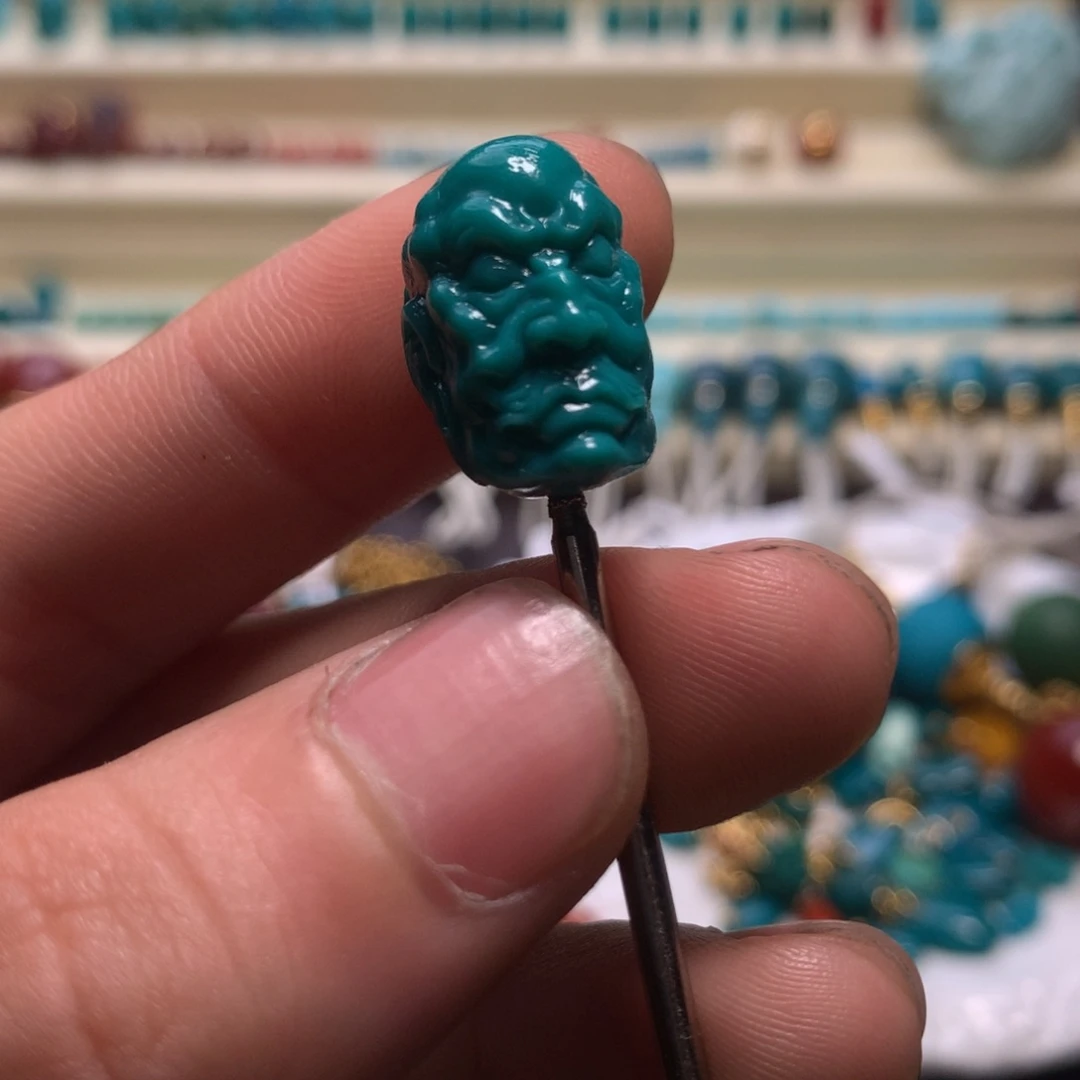 绿松石未镶嵌达摩