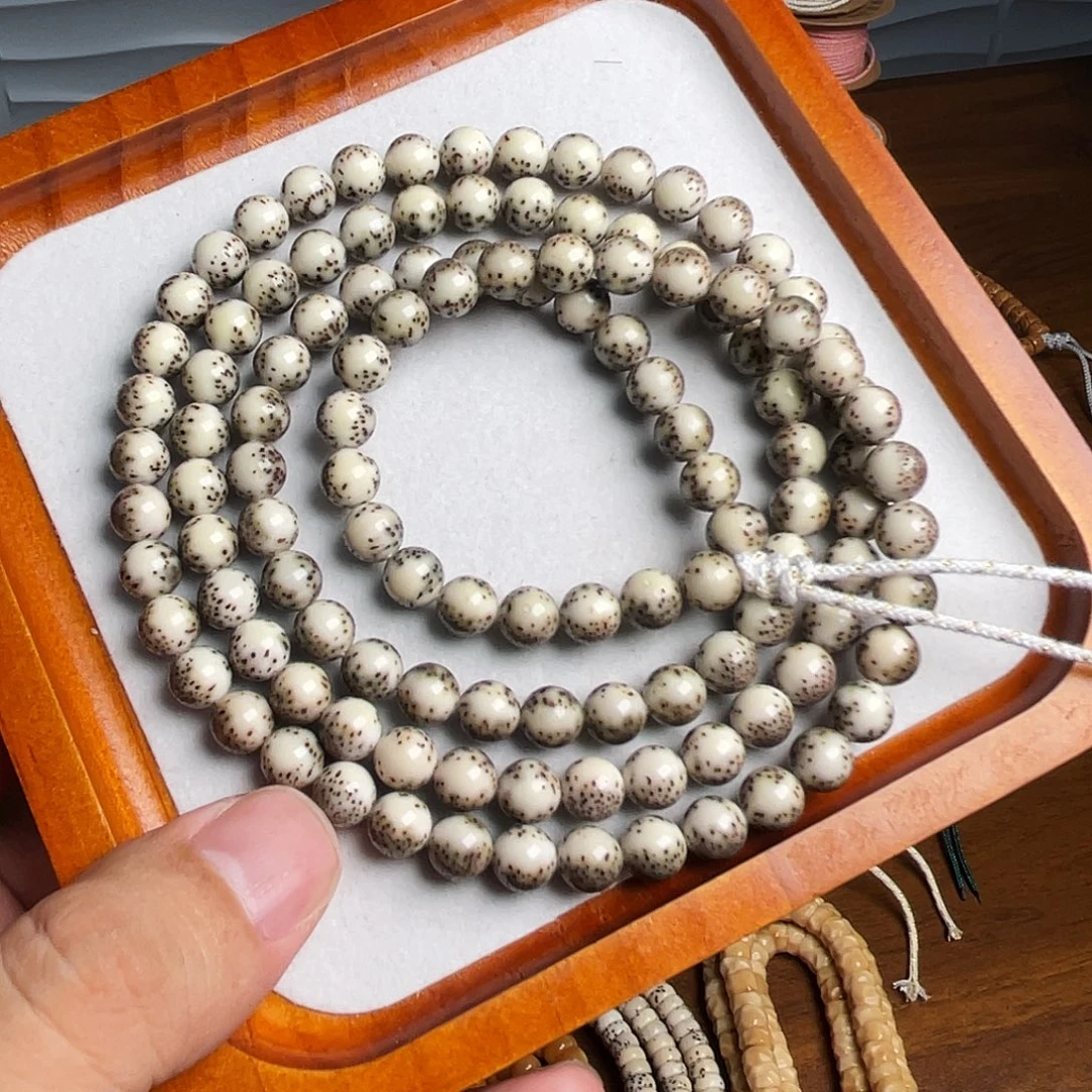 手串星月菩提石玉料糯冰龙蛋卡8