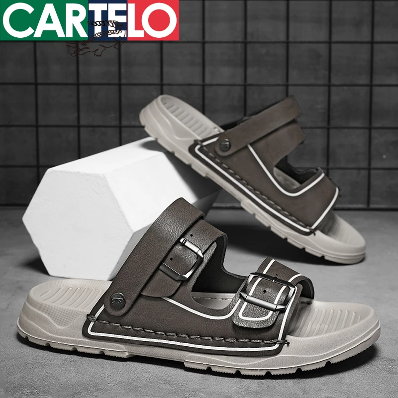 卡帝乐鳄鱼男士凉拖鞋外穿夏季防滑开车上班沙滩两用开车凉鞋男