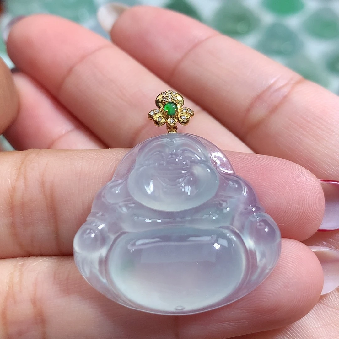 翡翠未镶嵌颈饰佛公