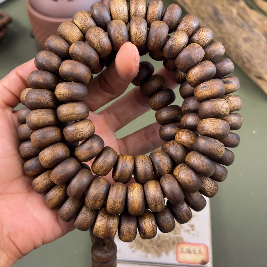 沉香手串张勺子算盘珠卡1.6/117g多圈多样性发一