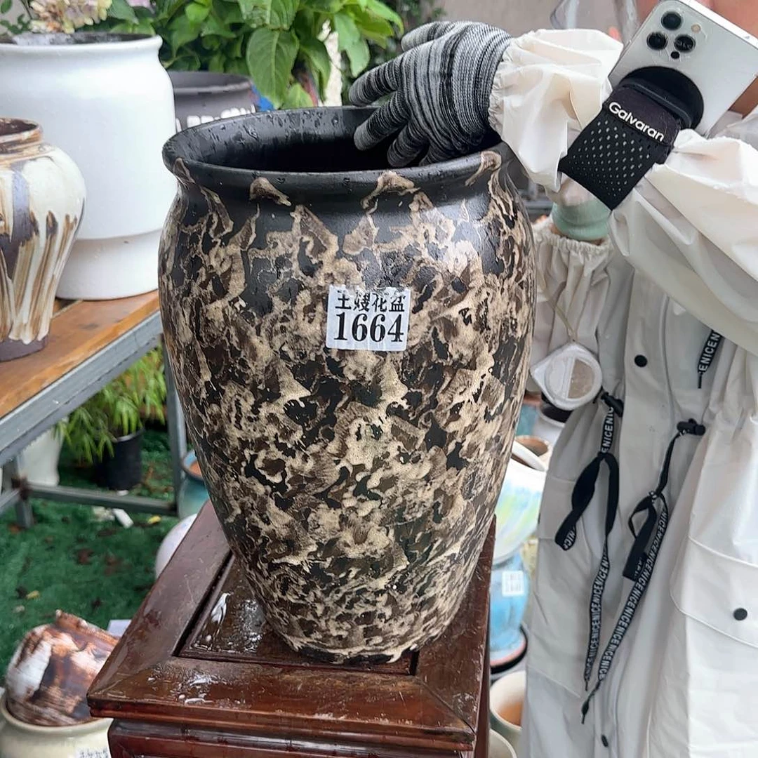 紫砂花盆王嫂花盆花盆0614-1664高40口25