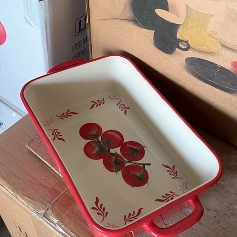 微瑕，不能明火，口径24厘米宽16高7