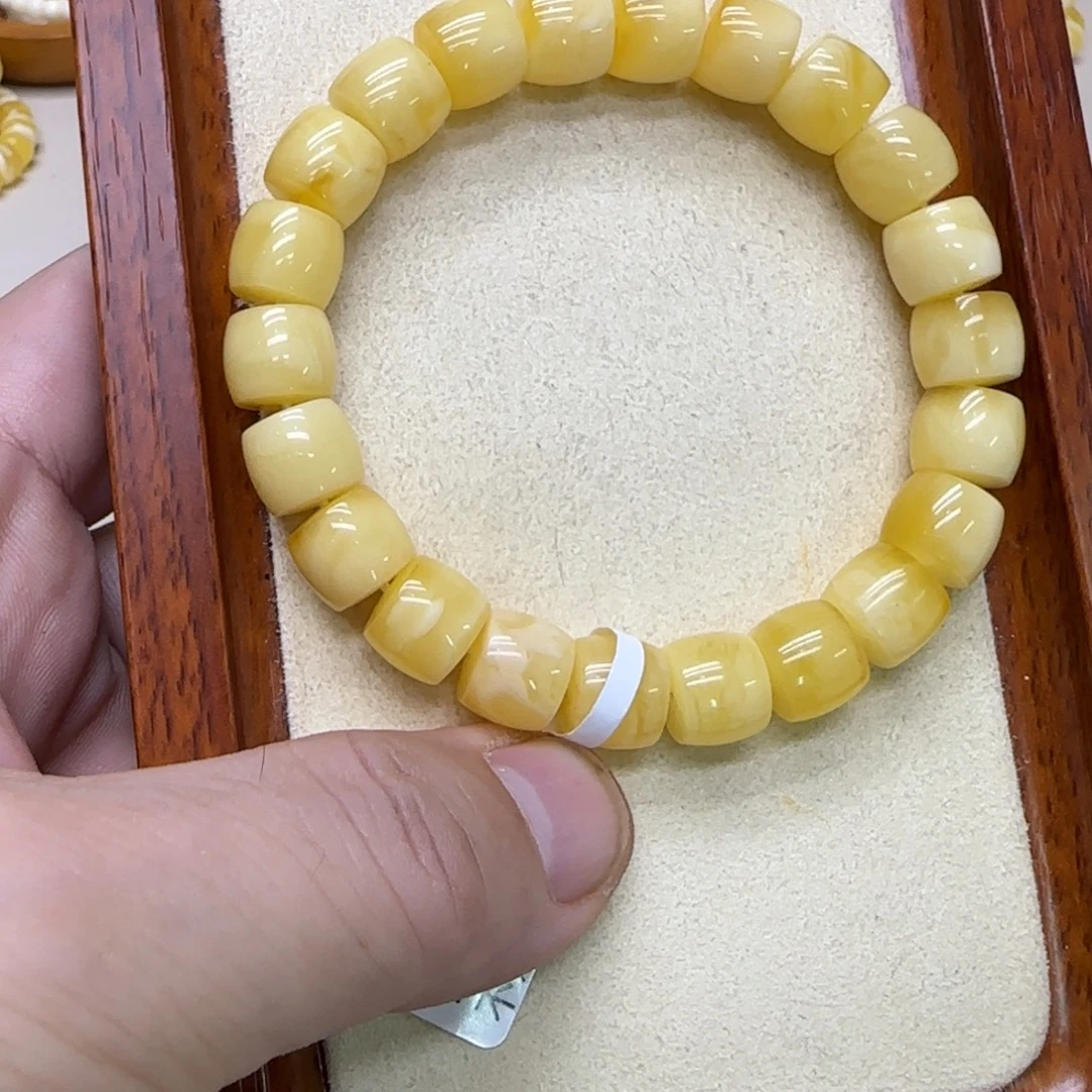 蜜蜡未镶嵌手串蜜蜡直切手串