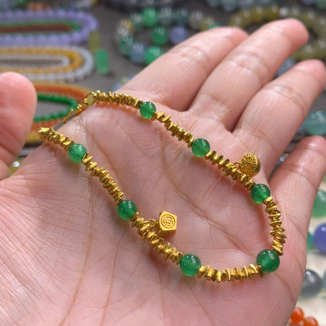 翡翠未镶嵌手链卡4.3～5