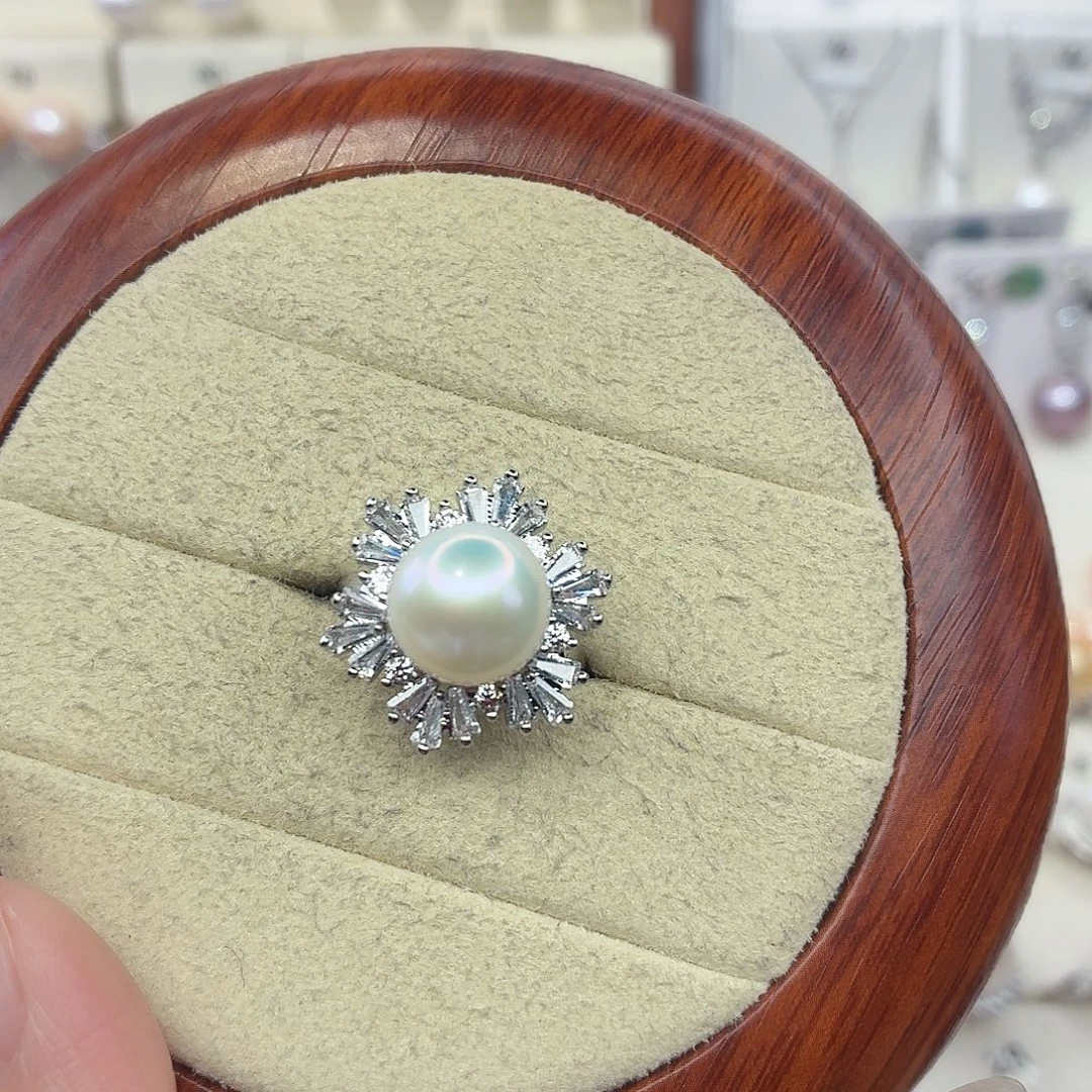 戒指淡水珍珠合金F