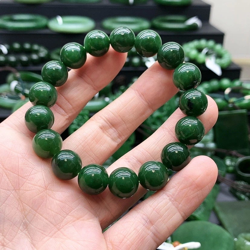 【闪购商品】和田玉（碧玉）手链未镶嵌12mm