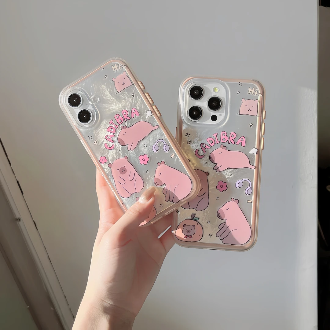 原创卡通二合一小动物适用苹果15手机壳16新款14pro防摔保护套