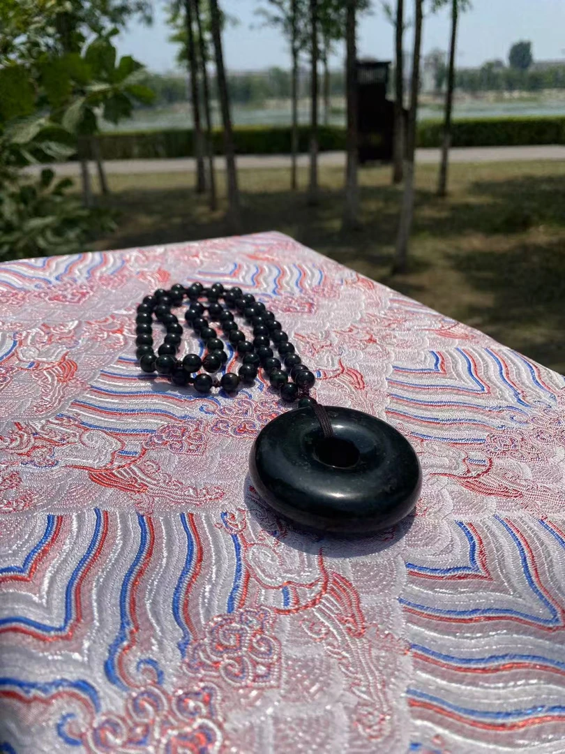 纯天然西藏药王石大平安扣摆件