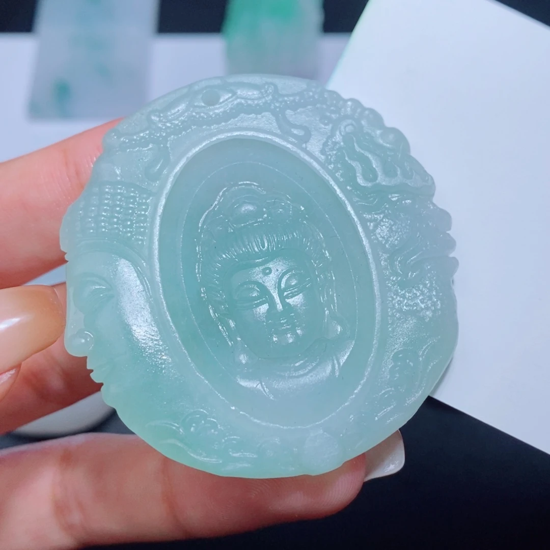 定制翡翠未镶嵌毛货翡翠挂件