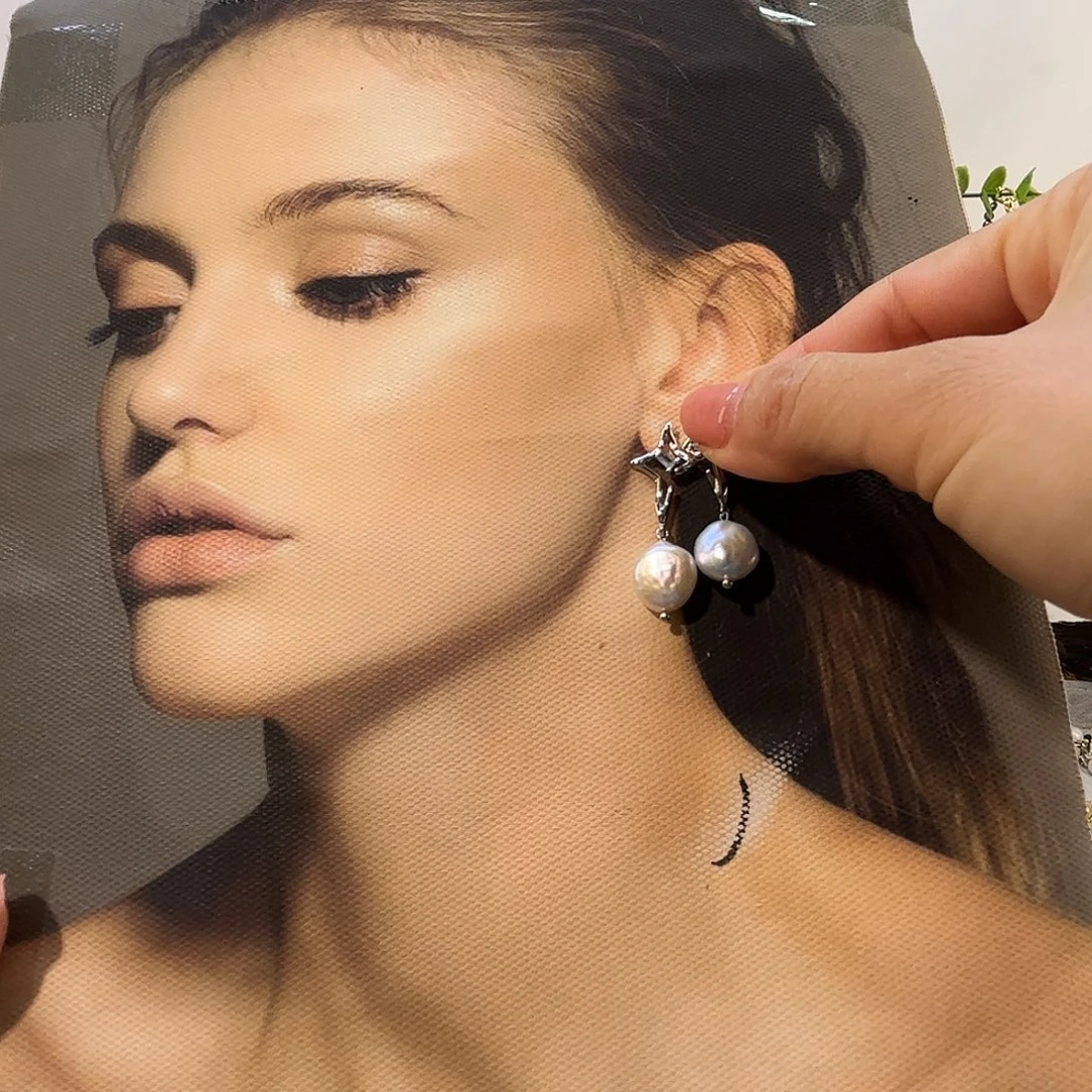 淡水珍珠银S925镶嵌颈饰