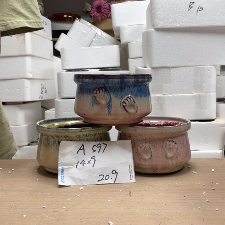 粗陶多肉花盆微瑕597