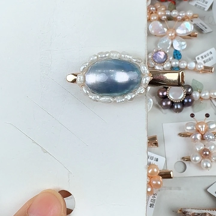 淡水珍珠发饰未镶嵌