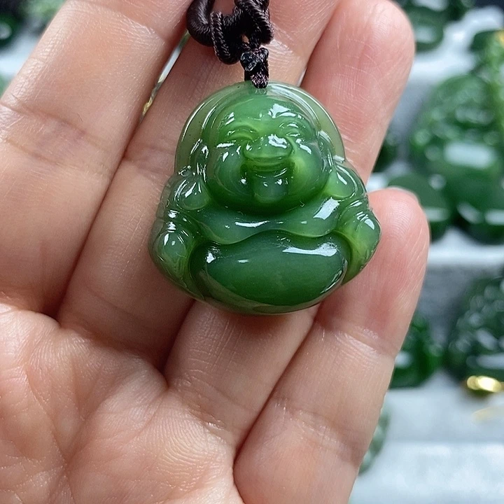 和田玉(碧玉)未镶嵌颈饰30mm