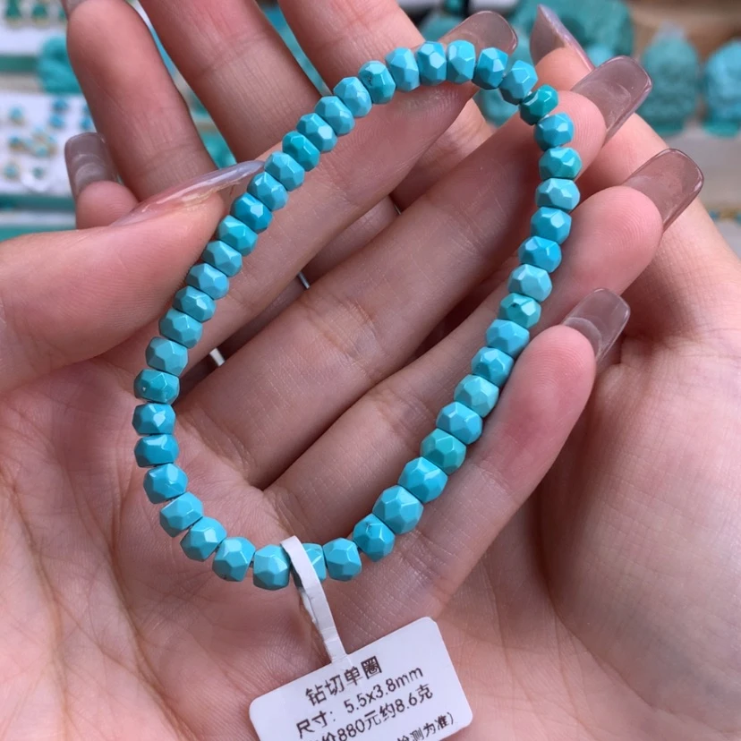 【闪购商品】绿松石未镶嵌钻切手串5.5