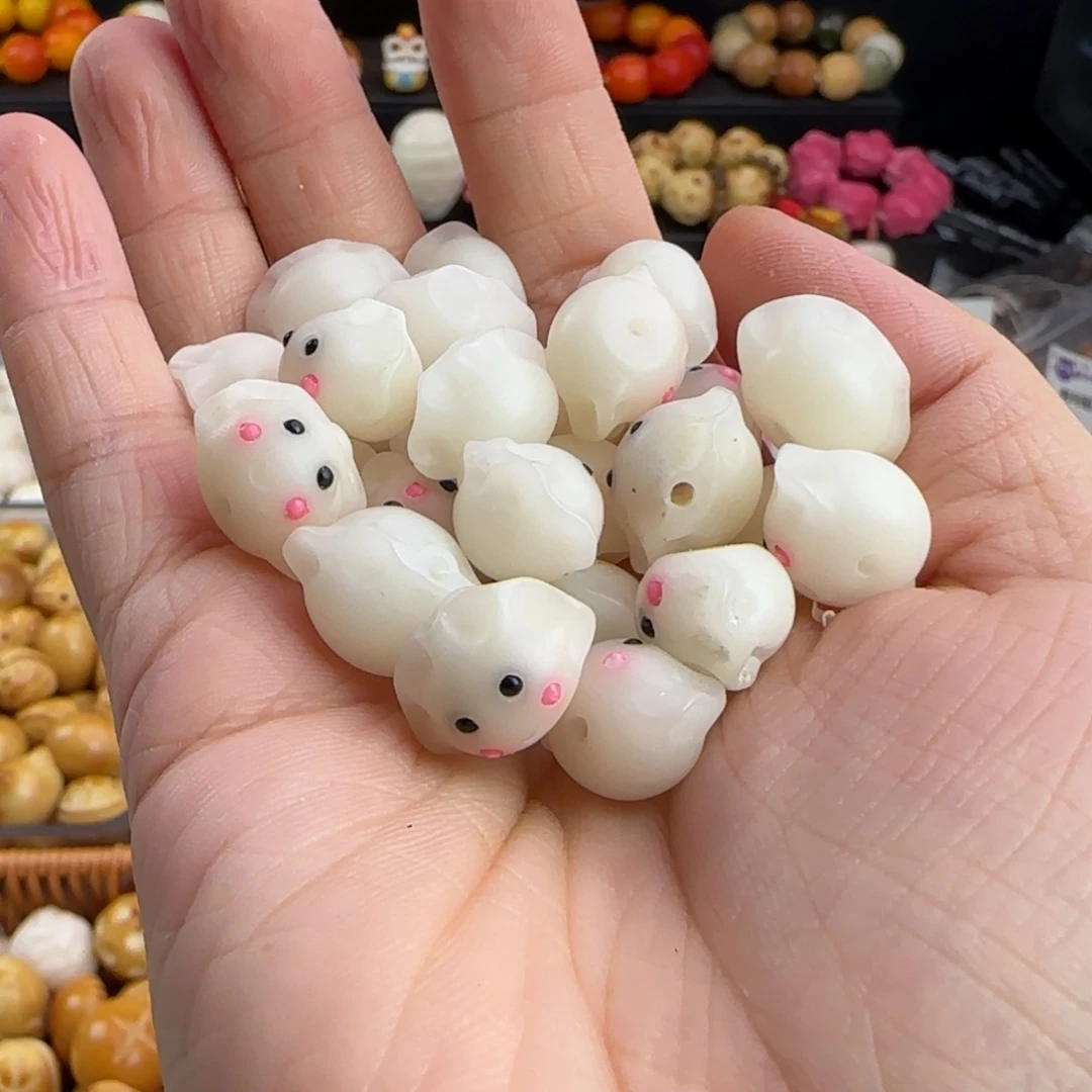 菩提根/象牙果吊坠瑕疵卡17饺子30颗不挑瑕疵