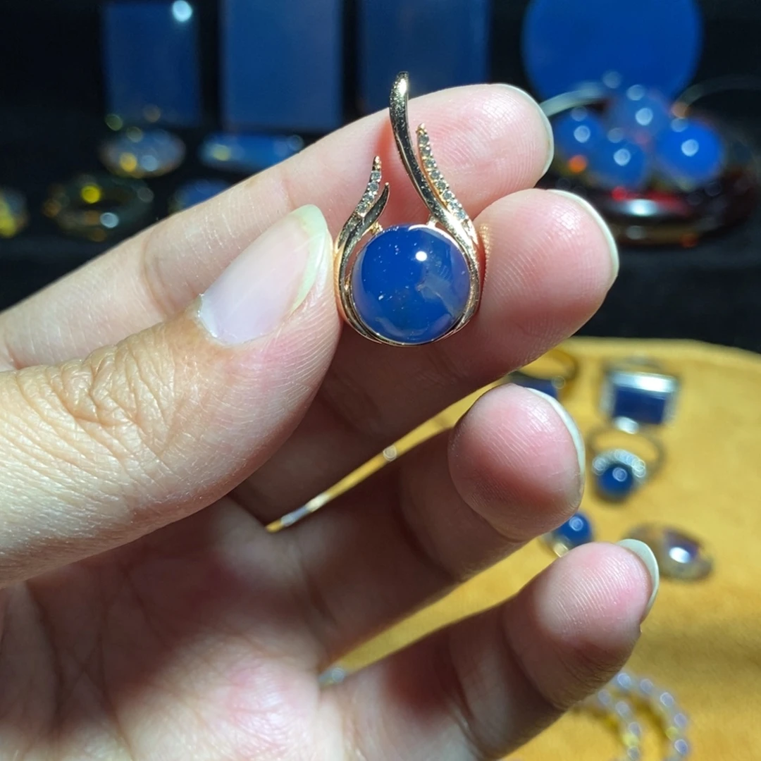 健***康琥珀未镶嵌裸石多米尼加蓝珀