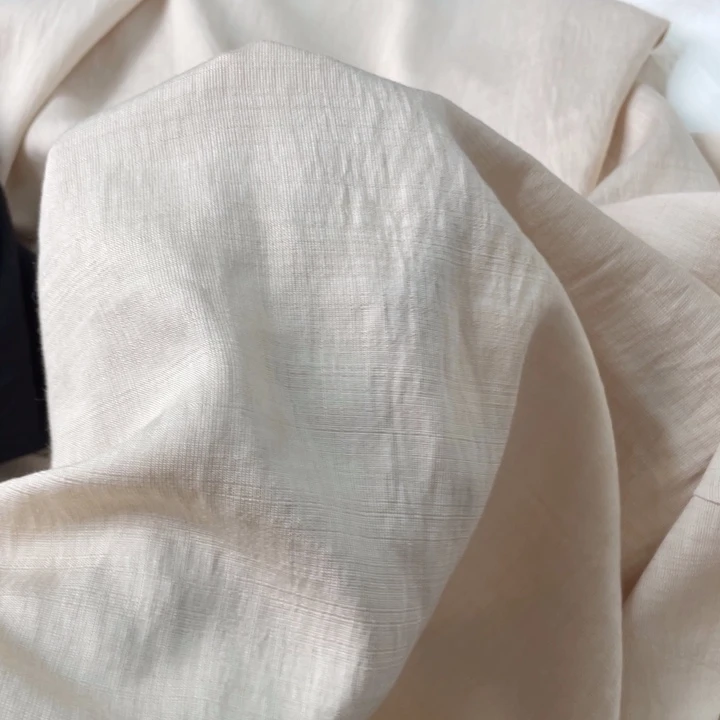 天丝（莱赛尔纤维）杏色苎麻2米