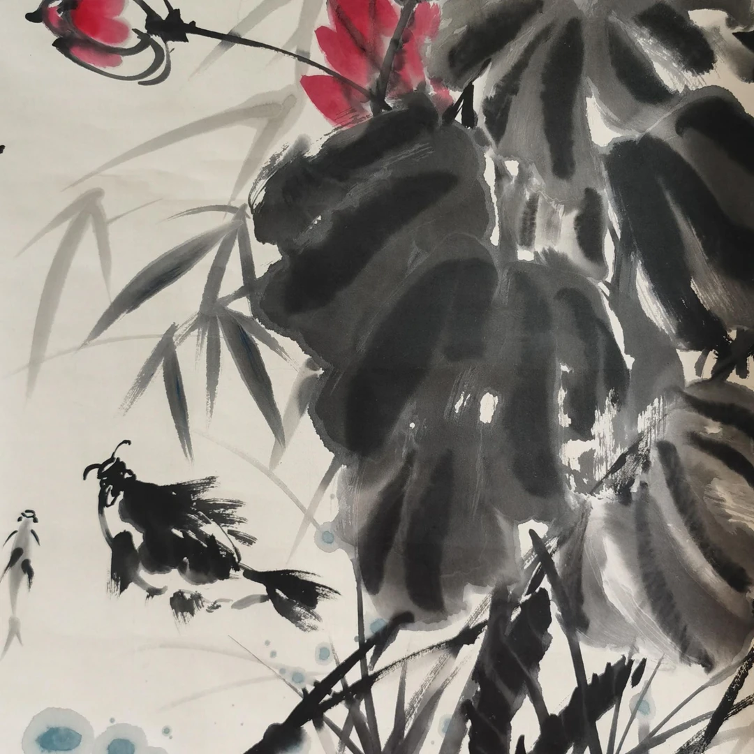 【辽拍】V240607-1-105《花卉》（3.8平尺)  纸本立轴 ws15