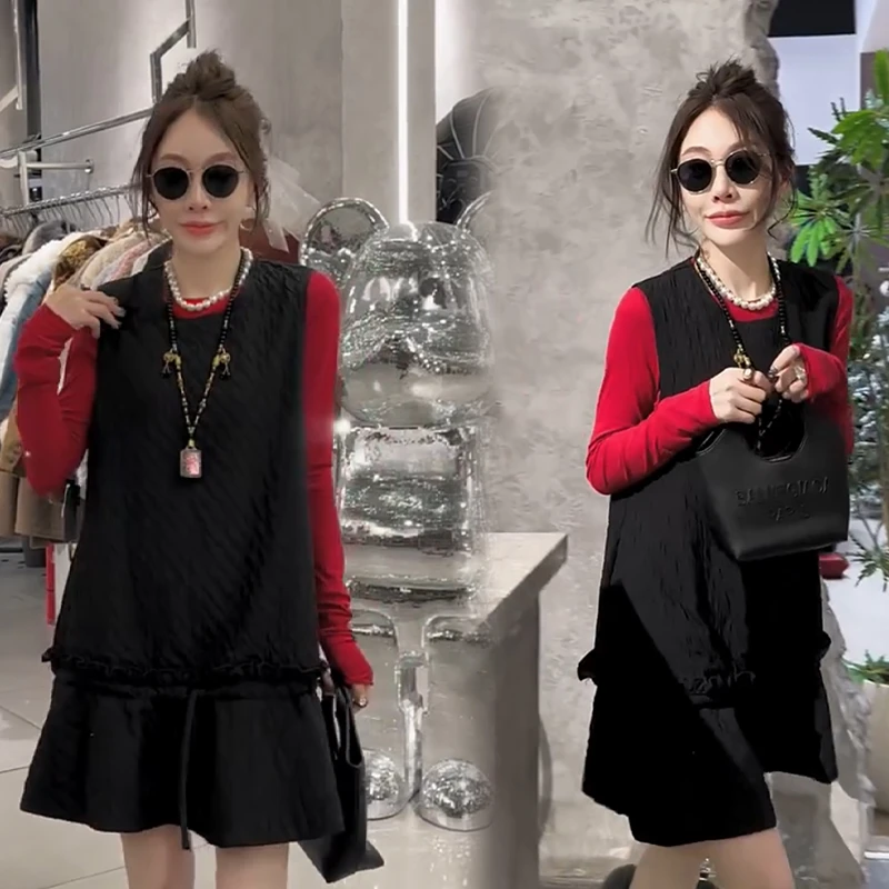 2025秋冬新款时尚显瘦气质网红高档套装女高级百搭宽松大码两件套