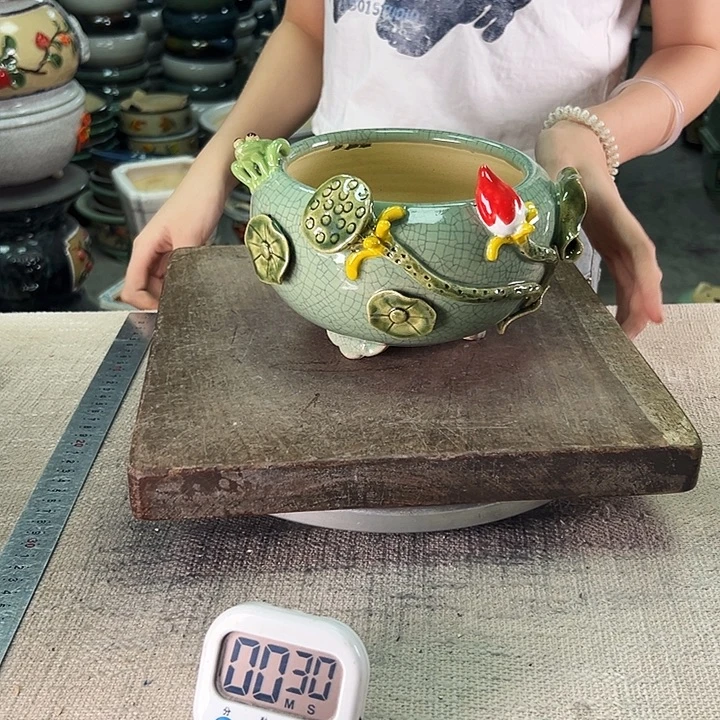 遥***家泳坤堂石湾盆陶瓷