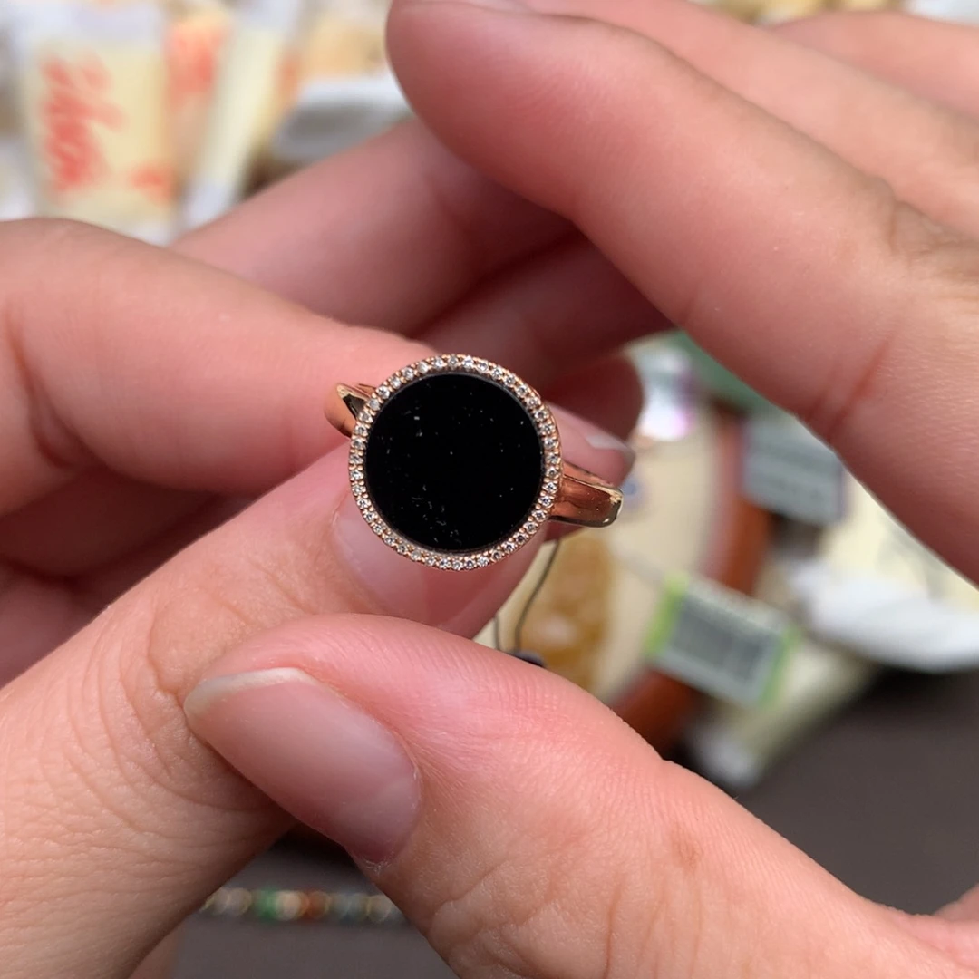 【闪购商品】翡翠戒指18K金镶嵌一