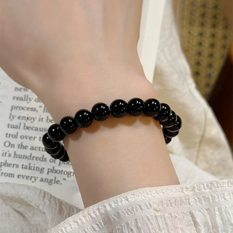 早兰【舒曜手串】黑曜石素款手串百搭显白气质高级感