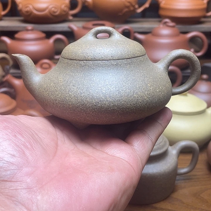 河***芳紫泥茶壶宜兴紫砂壶全手工制作