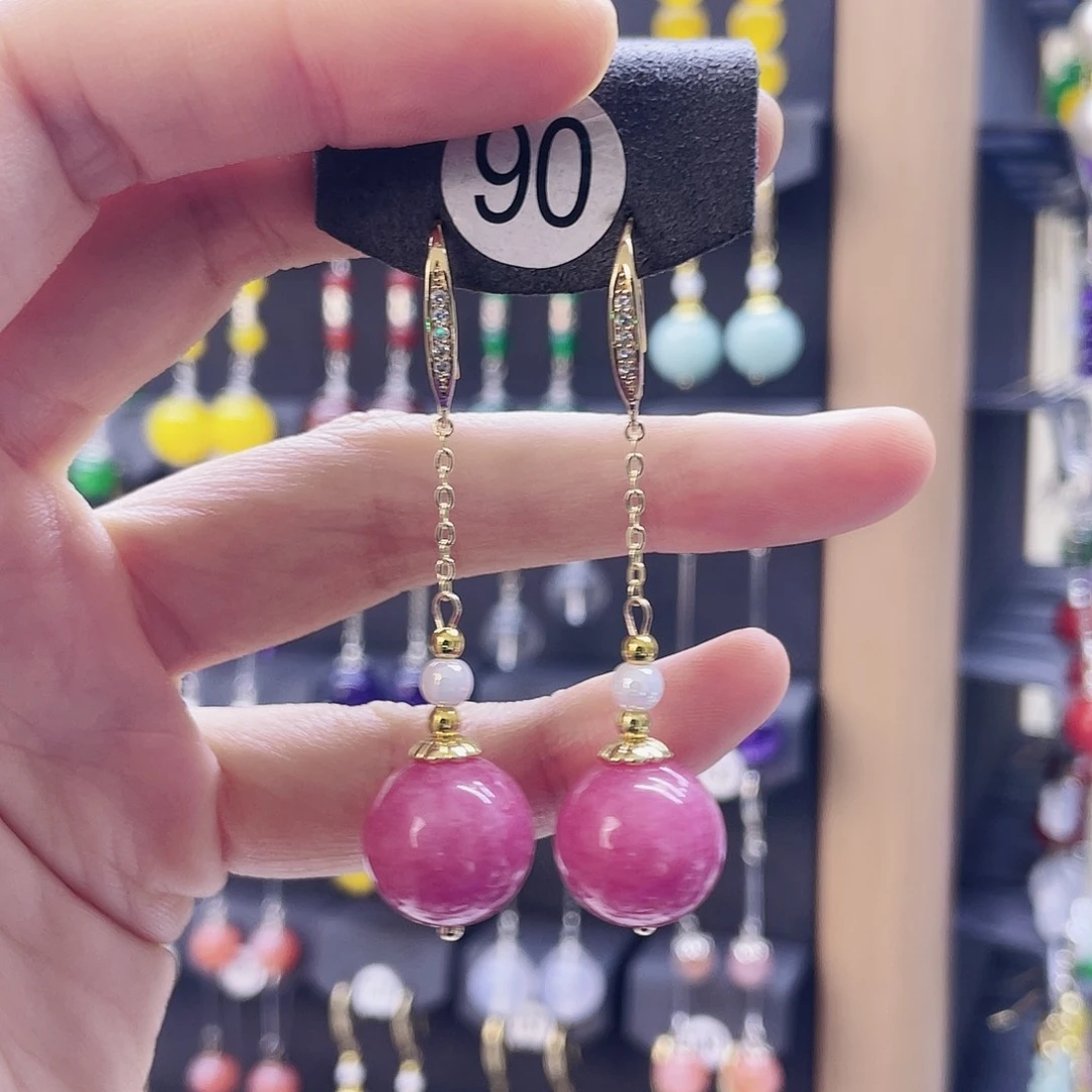 玛瑙/玉髓未镶嵌耳坠