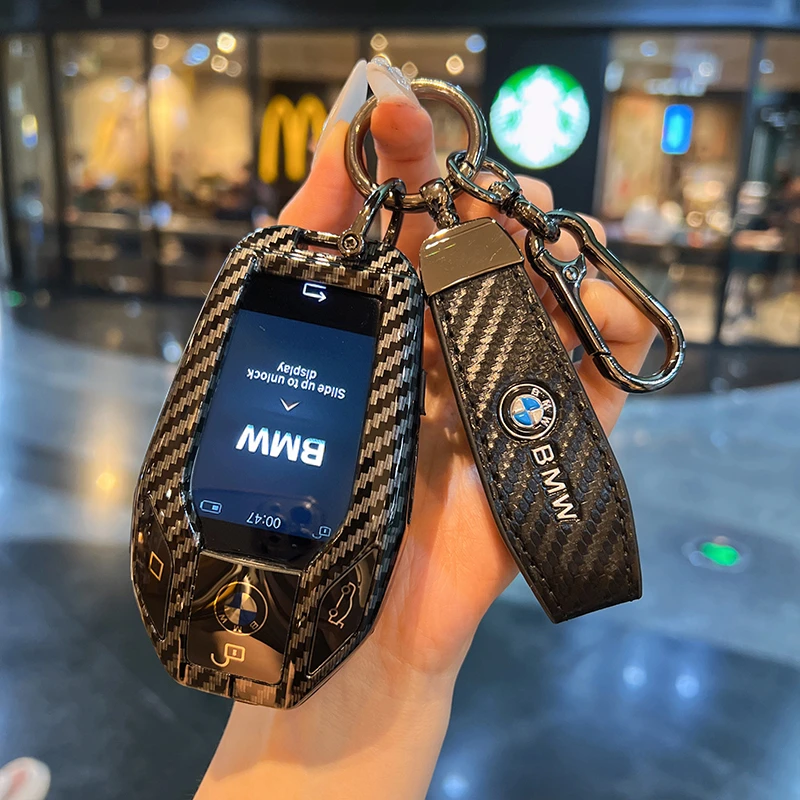 适用宝马液晶钥匙套7系730li 740男5系535le6系GT扣x3/x5/x7壳扣